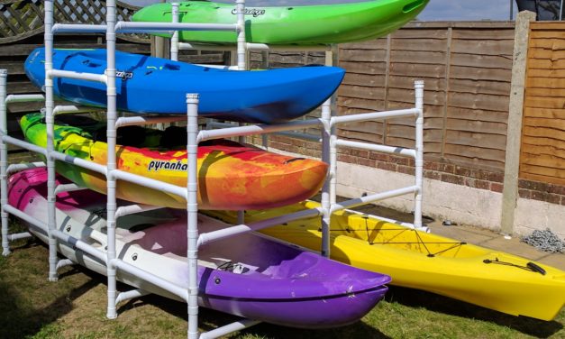 DIY kayak storage : ABS pipe kayak rack<input type="hidden" class="is-post-family-safe" value="true">